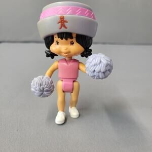 McDonald's Strawberry Ginger Snap Cheerleader Doll Poseable Toy 4" Tall